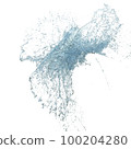 Water Splash on white background 3d render Illustration 100204280
