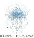 Water Splash on white background 3d render Illustration 100204292