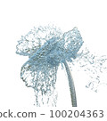 Water Splash on white background 3d render Illustration 100204363