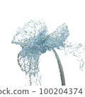 Water Splash on white background 3d render Illustration 100204374