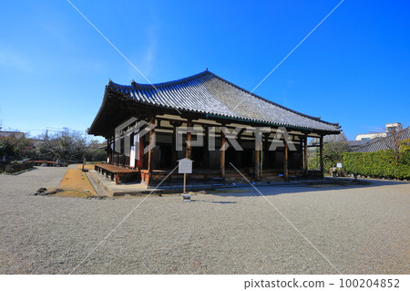 [奈良縣]晴天的元興寺極樂久保大殿 100204852