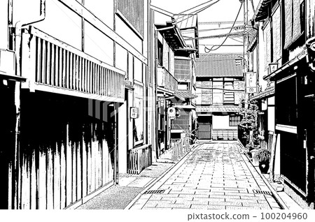 【京都的黑白】京町家別緻的外觀 【京都的黑白】京町家別緻的外觀 100204960