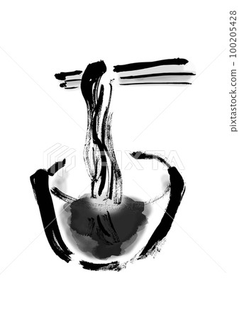 手繪日式插畫素材泡湯 100205428