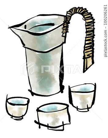 Chirori's handwritten illustration (brush writing watercolor ink style) Chirori's handwritten illustration (brush writing watercolor ink style) 100206261