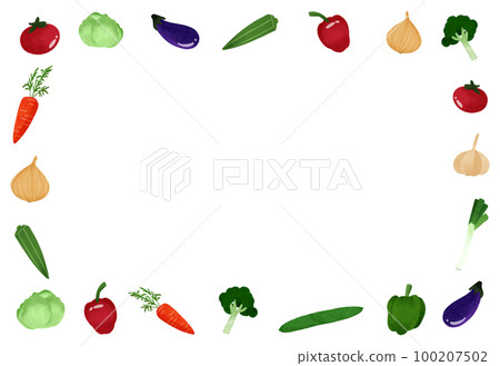 Vegetable frame - Stock Illustration [100207502] - PIXTA