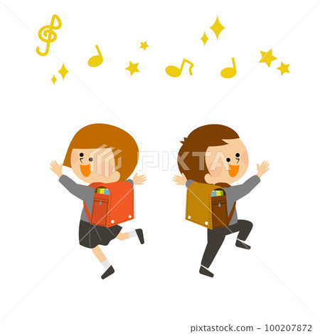 First grade entrance school bag and children's illustration material 100207872