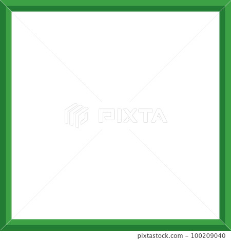 Simple green square picture frame illustration material 1:1 100209040