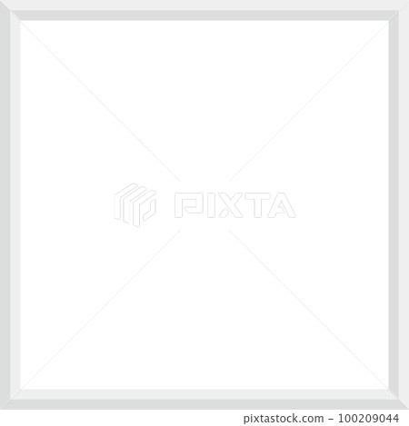 簡約白色方形相框插畫素材1:1 100209044