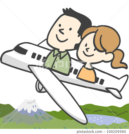 乘飛機旅行的夫婦 乘飛機旅行的夫婦 100209360