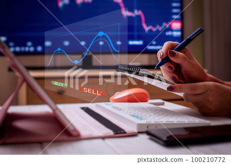Planning a budget to promote your business, writing down plans Planning a budget to promote your business, writing down plans 100210772
