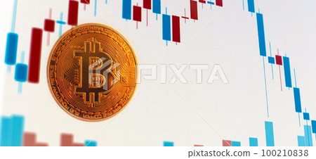 Virtual cryptocurrency Bitcoin . Investing in virtual assets 100210838