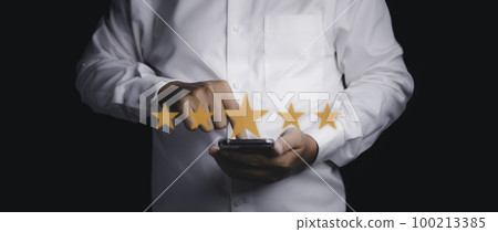 Customer satisfaction experience concept. 100213385