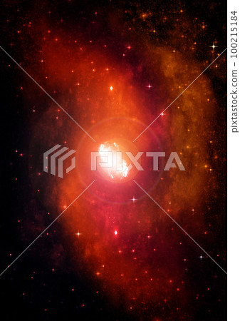 galaxy in a free space. 3D rendering galaxy in a free space. 3D rendering 100215184