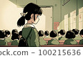Female student in the classroom AI-generated image 100215636