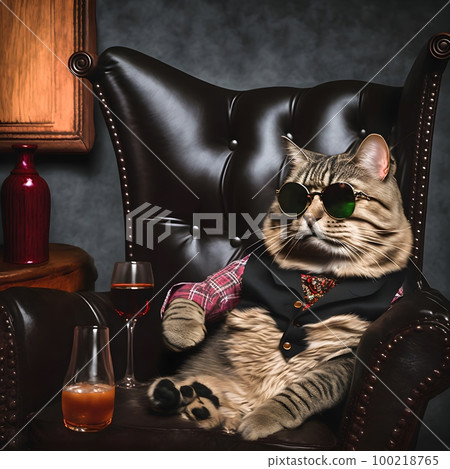 cat, man, sips 100218765