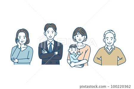 Illustrations of local people and townspeople 100220362