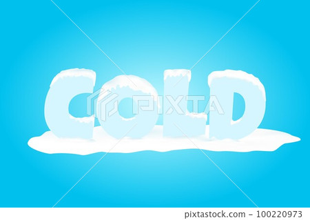 cold with snow single 3d word on blue background, vector illustration for website graphic element cold with snow single 3d word on blue background, vector illustration for website graphic element 100220973