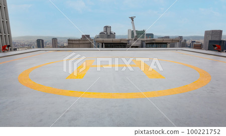 Heliport on the roof of a skyscraper Heliport on the roof of a skyscraper 100221752