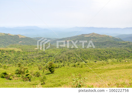 Mullayangiri range of mountains in Chikmagalur, India 100222756