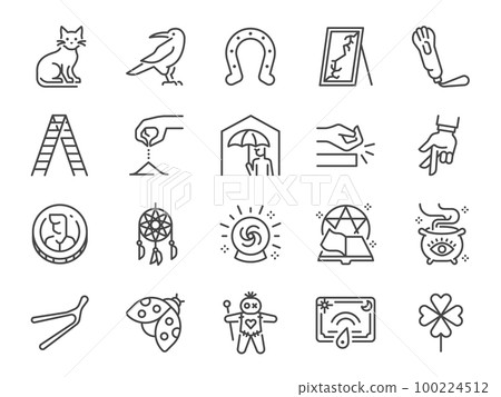 set, vector, icon 100224512