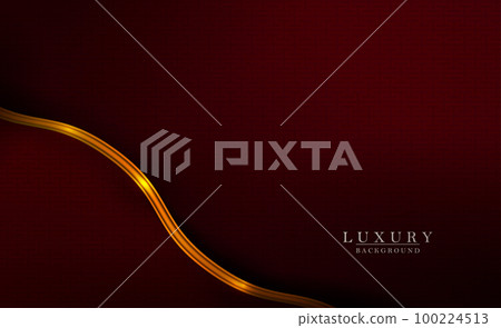 Gorgeous red gradient background with wavy golden border 100224513