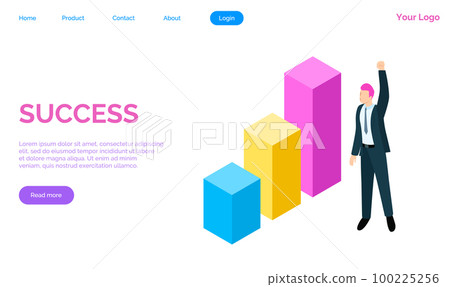 Success banner. Winner vision, reaching the goal, business target. Successful teamwork strategy Success banner. Winner vision, reaching the goal, business target. Successful teamwork strategy 100225256