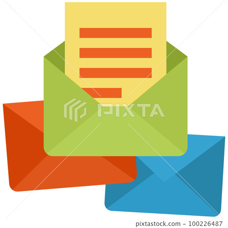 Web vector icons closed envelope and envelope with letter. Message paper with info, correspondence Web vector icons closed envelope and envelope with letter. Message paper with info, correspondence 100226487