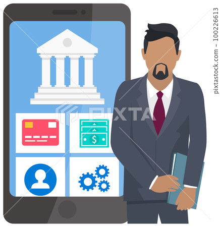 Businessman makes a presentation of a statistical report. Analysis and planning business concept Businessman makes a presentation of a statistical report. Analysis and planning business concept 100226613