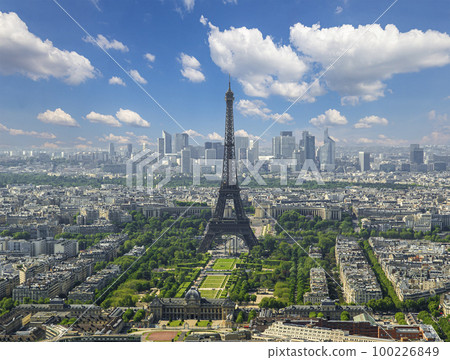 Paris skyline (cloudy summer day) , France 100226849