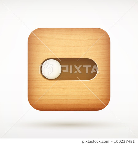 white toggle switch app icon on rounded corner... - Stock Illustration ...