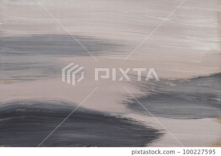 Abstract acrylic painting in beige, gray and black with rough brushstrokes. Landscape Contemporary Art Abstract acrylic painting in beige, gray and black with rough brushstrokes. Landscape Contemporary Art 100227595