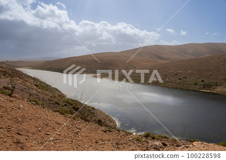 Fresh water reservoir (Embalse) de los Molinos, Fuerteventura 100228598