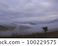 Autumn landscape with fog in the mountains. 100229575