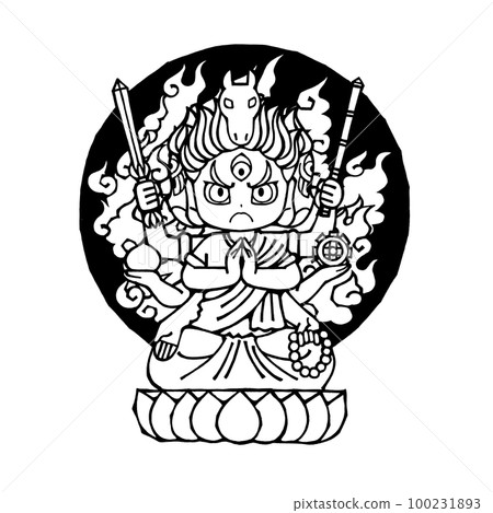 Horse-headed Kannon Bodhisattva (monochrome) 100231893