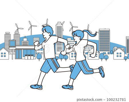 Jogging running sports material 100232781