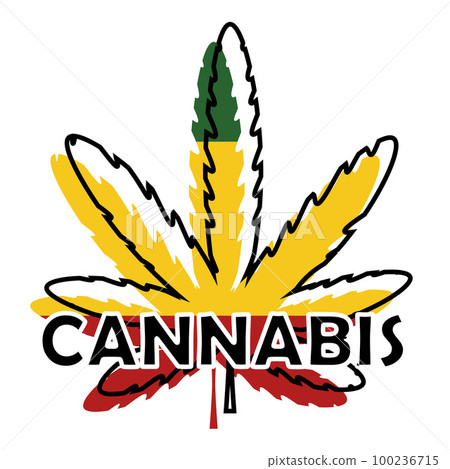 reggae color with composition cannabis 100236715