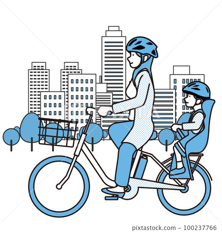 Kindergarten commuting electric bicycle image material Kindergarten commuting electric bicycle image material 100237766