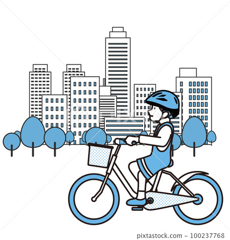 騎行形像素材 100237768