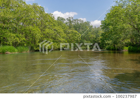 Kushiro River headwaters for canoeing in early summer 100237987