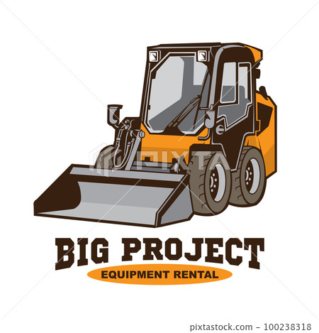 Loader vector illustration, perfect for Building equipment company and rental logo design Loader vector illustration, perfect for Building equipment company and rental logo design 100238318