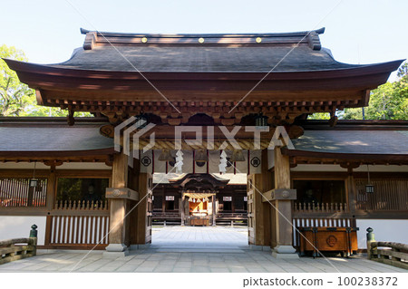 Ehime Omishima Oyamazumi Shrine Shinmon Gate Ehime Omishima Oyamazumi Shrine Shinmon Gate 100238372