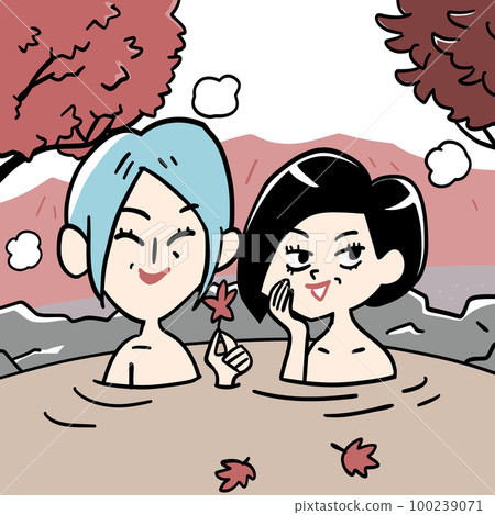 Senior woman's hot spring trip Senior woman's hot spring trip 100239071