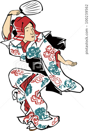 Ukiyo-e dancing woman part 9 Ukiyo-e dancing woman part 9 100239562