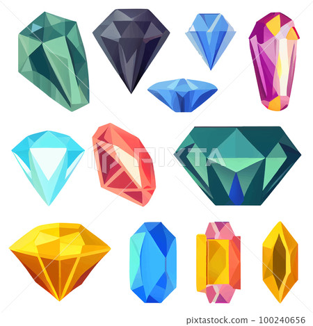 vector set illustration in cartoon style of golden trophy and stones 100240656