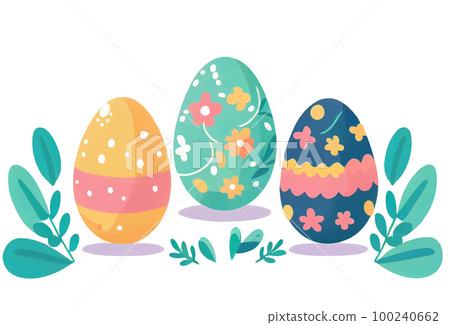 vector illustration of aester colorful eggs isolation on white background 100240662