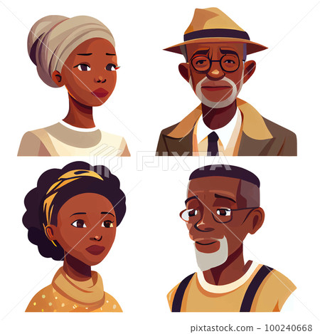 vector illustration of vector illustration of family prounly celebrate Black history month isolate on white background 100240668