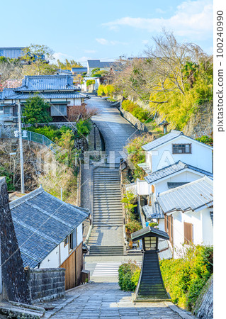 冬天的杵築城下町、大分縣杵築市須谷之坂、鹽谷之坂 100240990