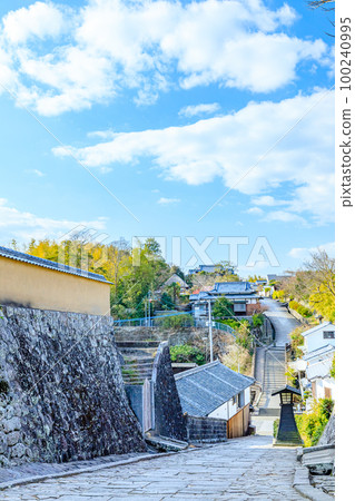 冬天的杵築城下町、大分縣杵築市須谷之坂、鹽谷之坂 100240995