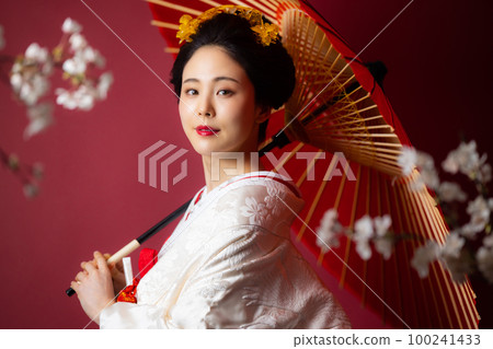 Shiromuku Japanese Hair Band Umbrella Sakura Shiromuku Japanese Hair Band Umbrella Sakura 100241433