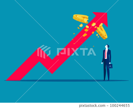 Lost investment in deflation and inflation crisis. Business depreciation vector illustration 100244655